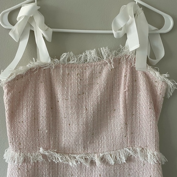 Elegant Pink Tweet Dress - Picture 4 of 5